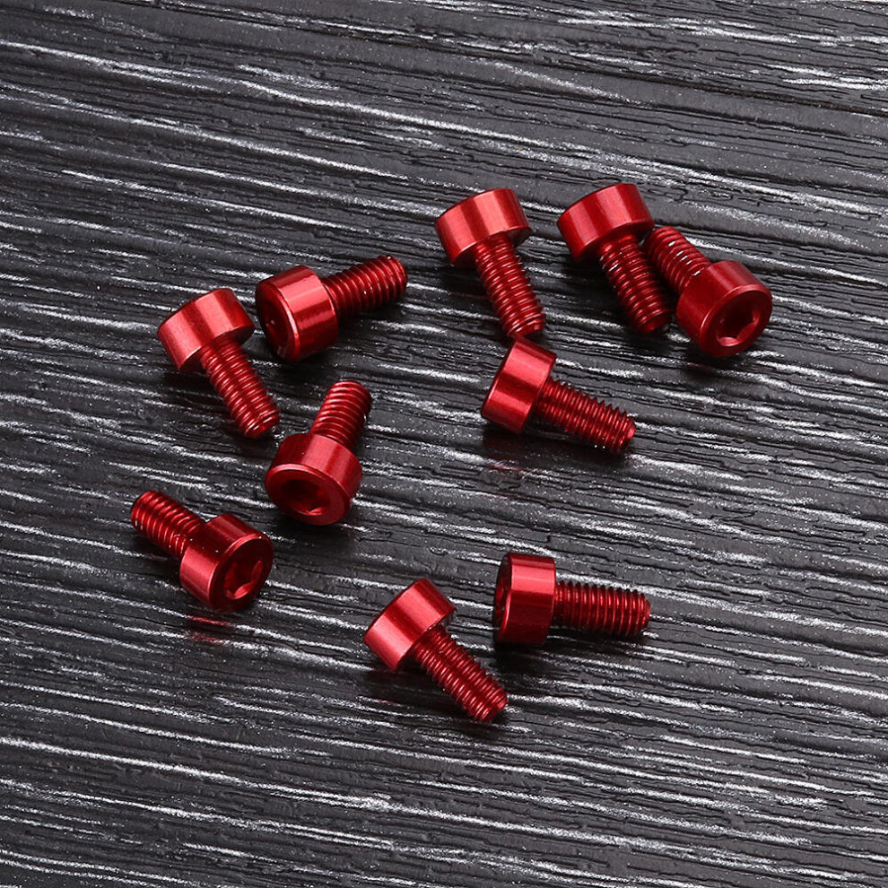 (Red) 10Pcs M36mm Hex Socket Screw M3 Cap Head Bolt 7075 Aluminum Alloy Multicolor-image-OPC-P9GNT68-NEW