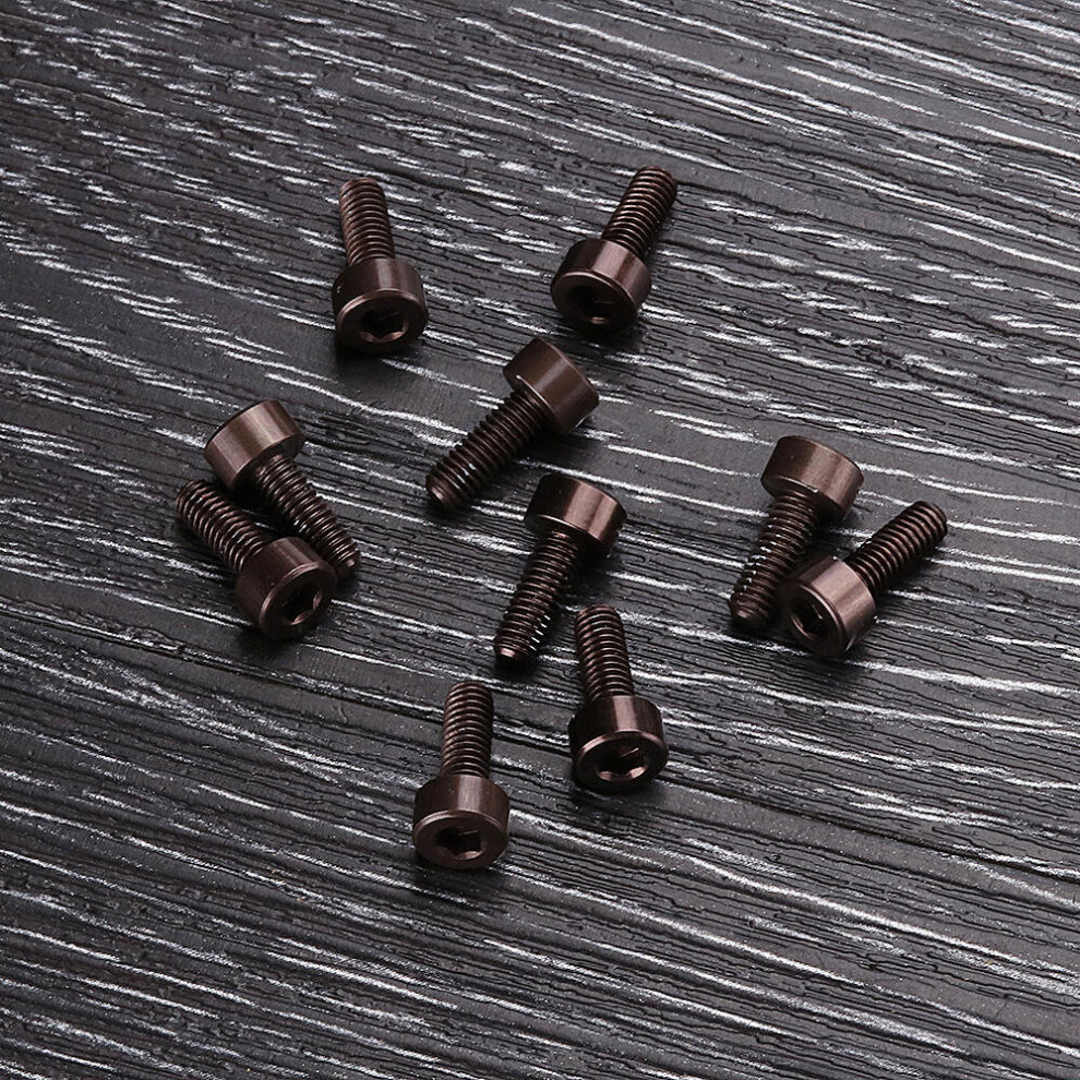 (Grey) 10Pcs M38mm Hex Socket Screw M3 Cap Head Bolt 7075 Aluminum Alloy Multicolor 3654659465580