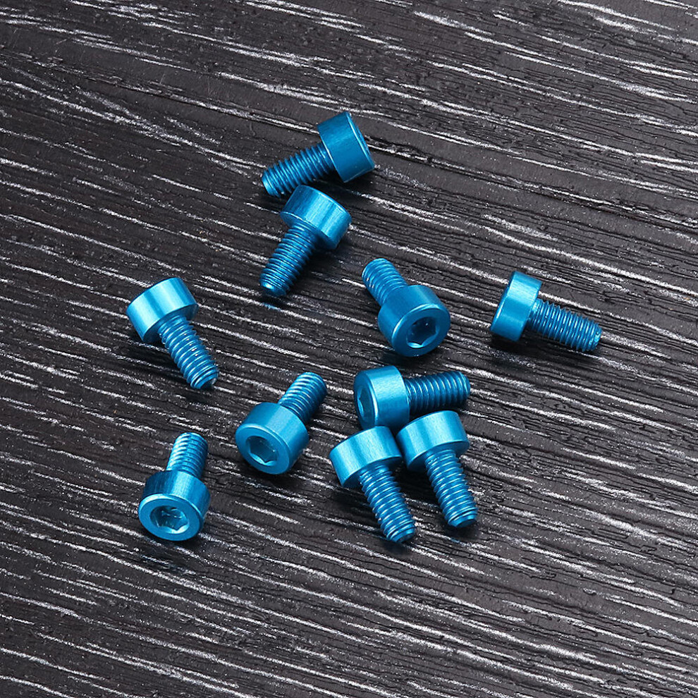 (Light Blue) 10Pcs M36mm Hex Socket Screw M3 Cap Head Bolt 7075 Aluminum Alloy Multicolor 6112212022733