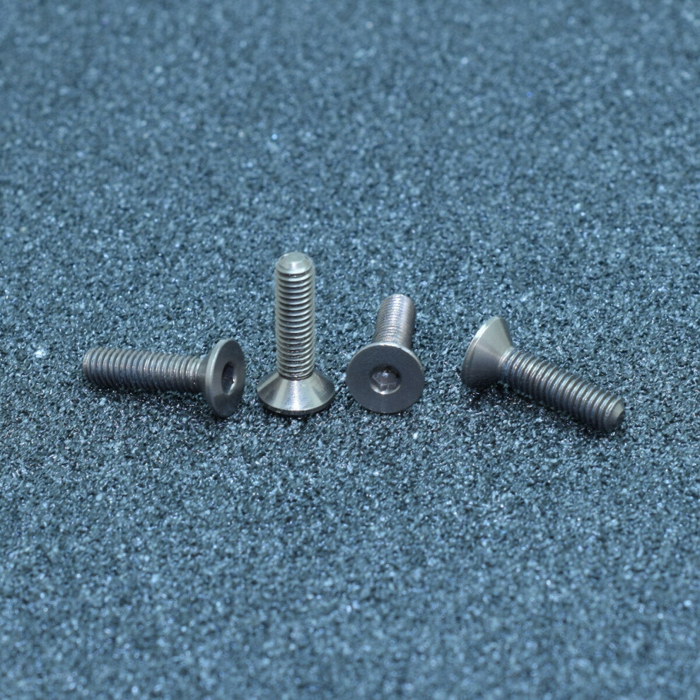 (Gray) 10Pcs M3x6mm Flat Countersunk Head Hex Socket Screw 7075 Aluminum Alloy Metric Screw Bolts 6112212019696