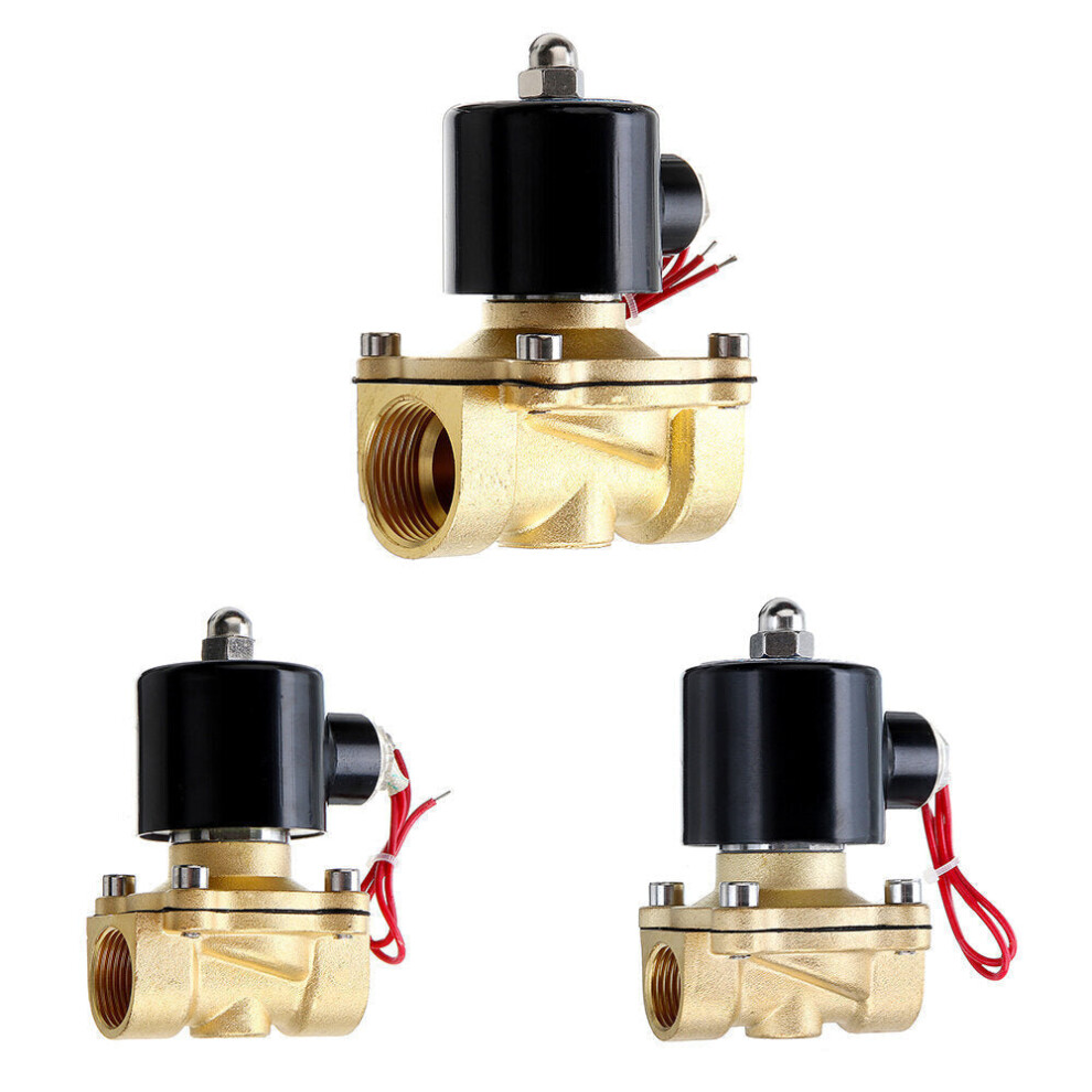 (1/4 Inch) 1/2 3/4 1 Inch 220V Electric Solenoid Valve Pneumatic Valve for Water Air Gas Brass Valve Air Valves