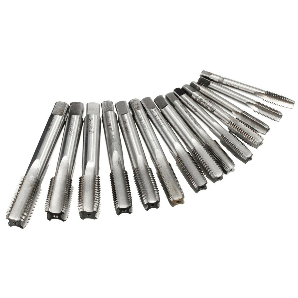 (M16, 1.5mm) HSS Metric Tap Right Hand Thread Drill Bit M10/M12/M14/M16/M18 Screw Tap