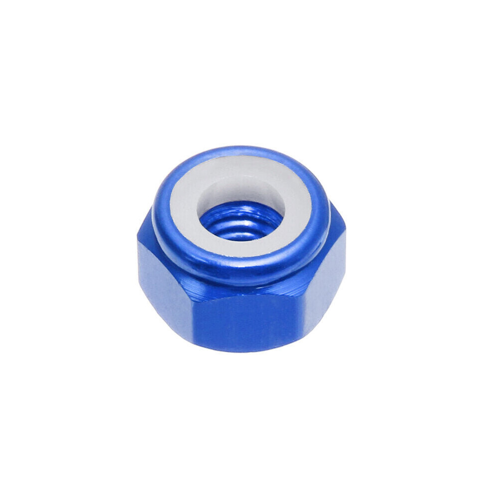 (Royal) 10Pcs M2 Self-locking Nylon Nut Aluminum Alloy Multi-color