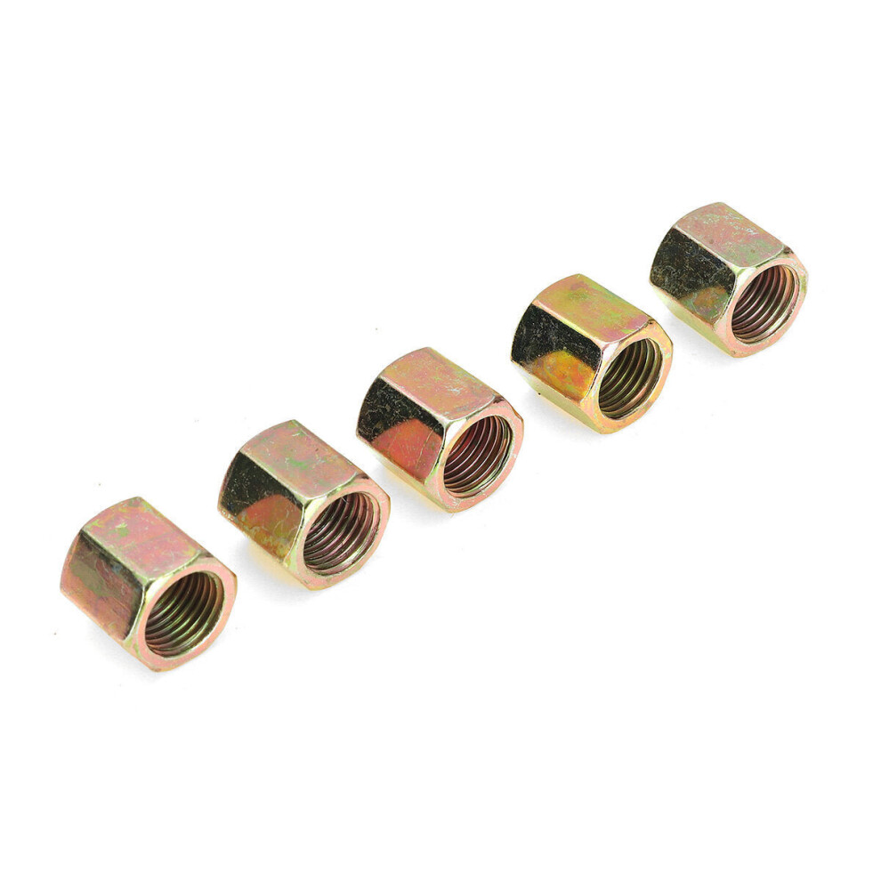 5Pcs 3/16" Copper Brake Line Pipe Fittings Female End Union Metric Nuts M10 X 1Mm 6112211920481