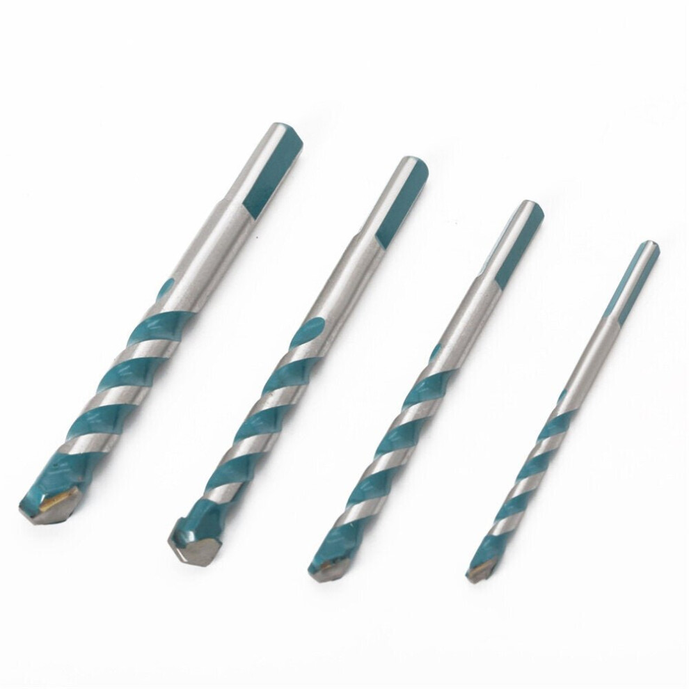 (5*Triangular Drill Bit 6Mm) 4/5Pcs Tungsten Steel Overlord Drill Electric Hammer Multi-Function Bit Triangle Hole 6112211949376