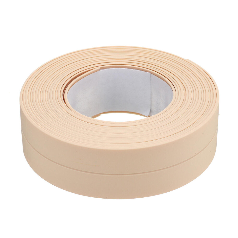 (Yellow) Waterproof Tape Kitchen Bathroom Toilet Sink Wall Corner Pvc Sealing Strips 3654659454492