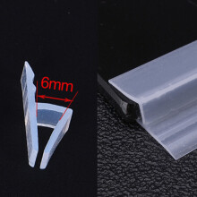 (6mm) 1M h-Shape Bath Shower Screen Door Window Water Sealing Strip Straight 6/8/10/12mm