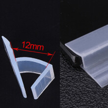 (12mm) 1M h-Shape Bath Shower Screen Door Window Water Sealing Strip Straight 6/8/10/12mm