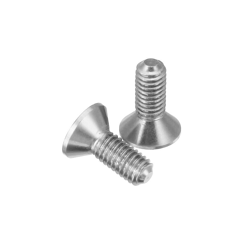 (Silver) 10pcs M3x8mm Countersunk Hex Socket Screw 7075 Aluminum Alloy Flat Head Metric