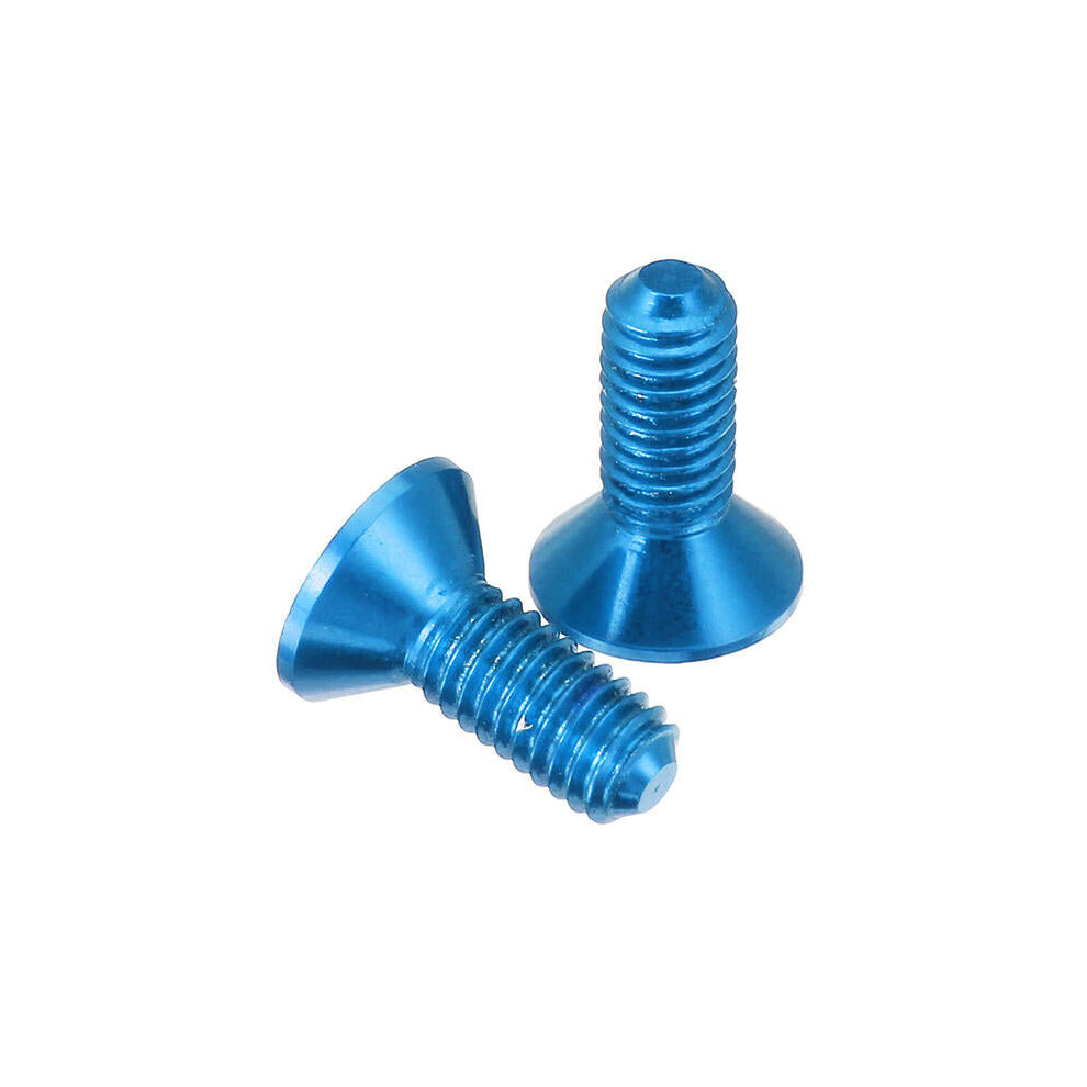 (Light Blue) 10Pcs M3x8mm Countersunk Hex Socket Screw 7075 Aluminum Alloy Flat Head Metric 6112212020906