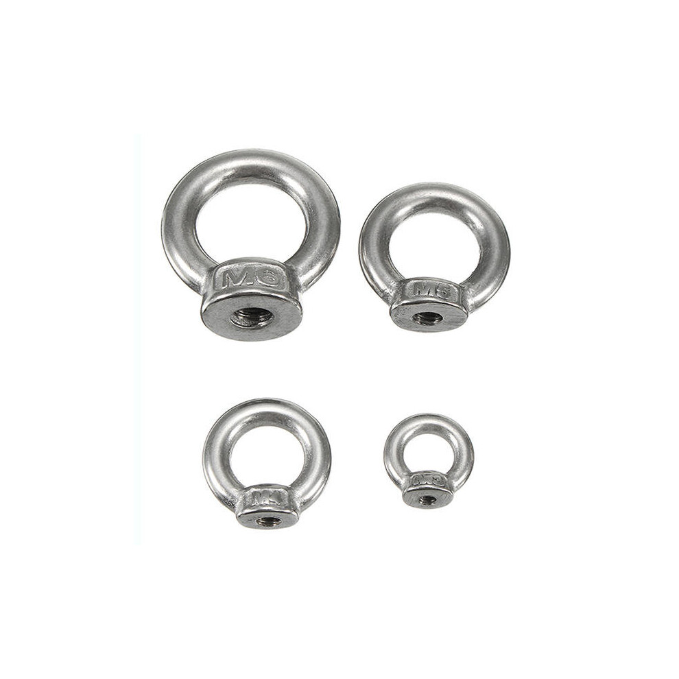 (M4) M3 M4 M5 M6 Ring Shape Lifting Eye Nut Female 304 Stainless Steel Eye Nut