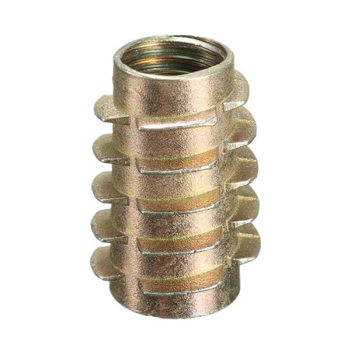 5Pcs M10x25mm Hex Drive Screw In Threaded Insert For Wood Type E