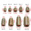 5Pcs M4x10mm Hex Drive Screw In Threaded Insert For Wood Type E 4