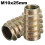 5Pcs M10x25mm Hex Drive Screw In Threaded Insert For Wood Type E 3