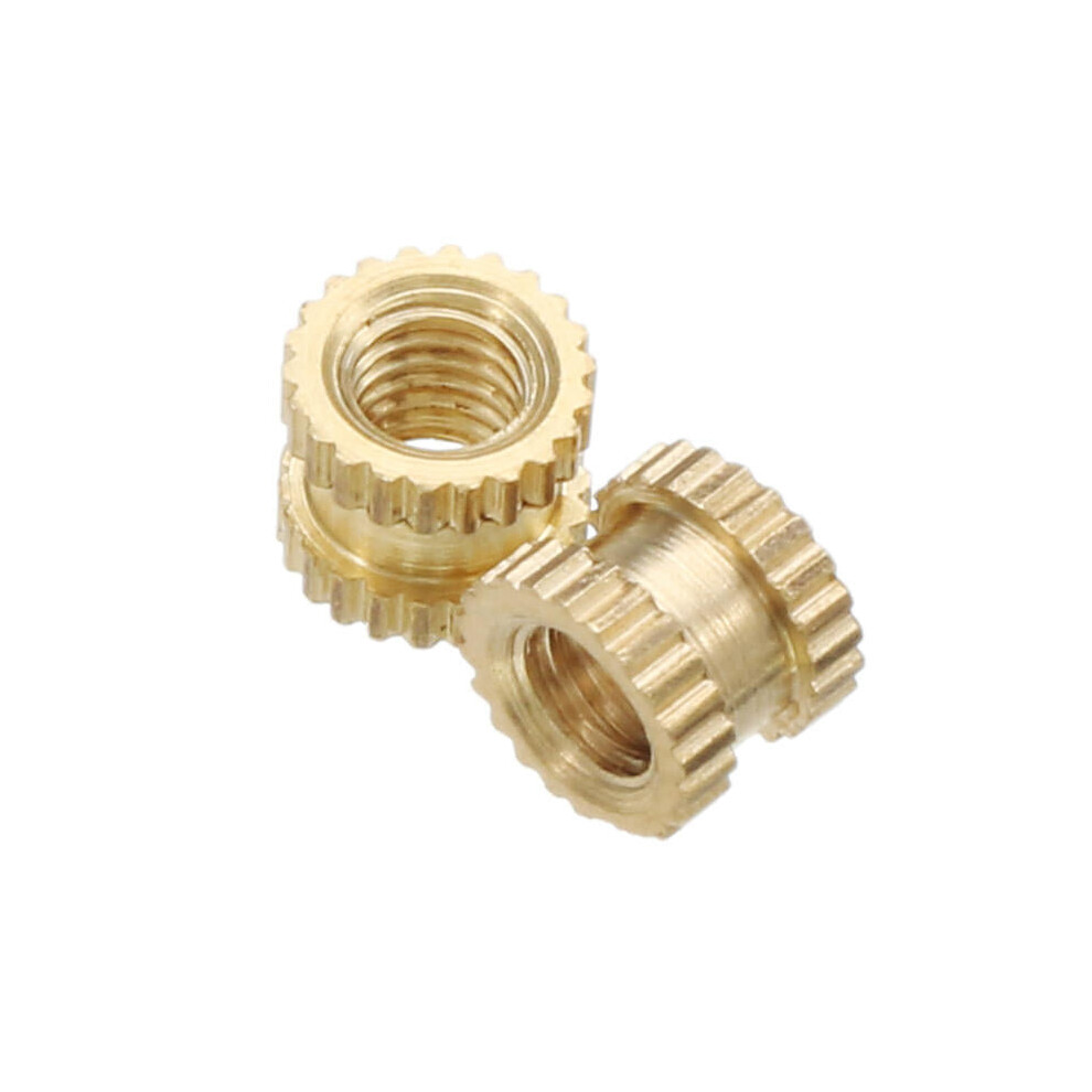 M3BN3 100pcs M3x4x5mm Metric Threaded Brass Knurl Round Insert Nuts-image-OPC-P9GNTQH-NEW