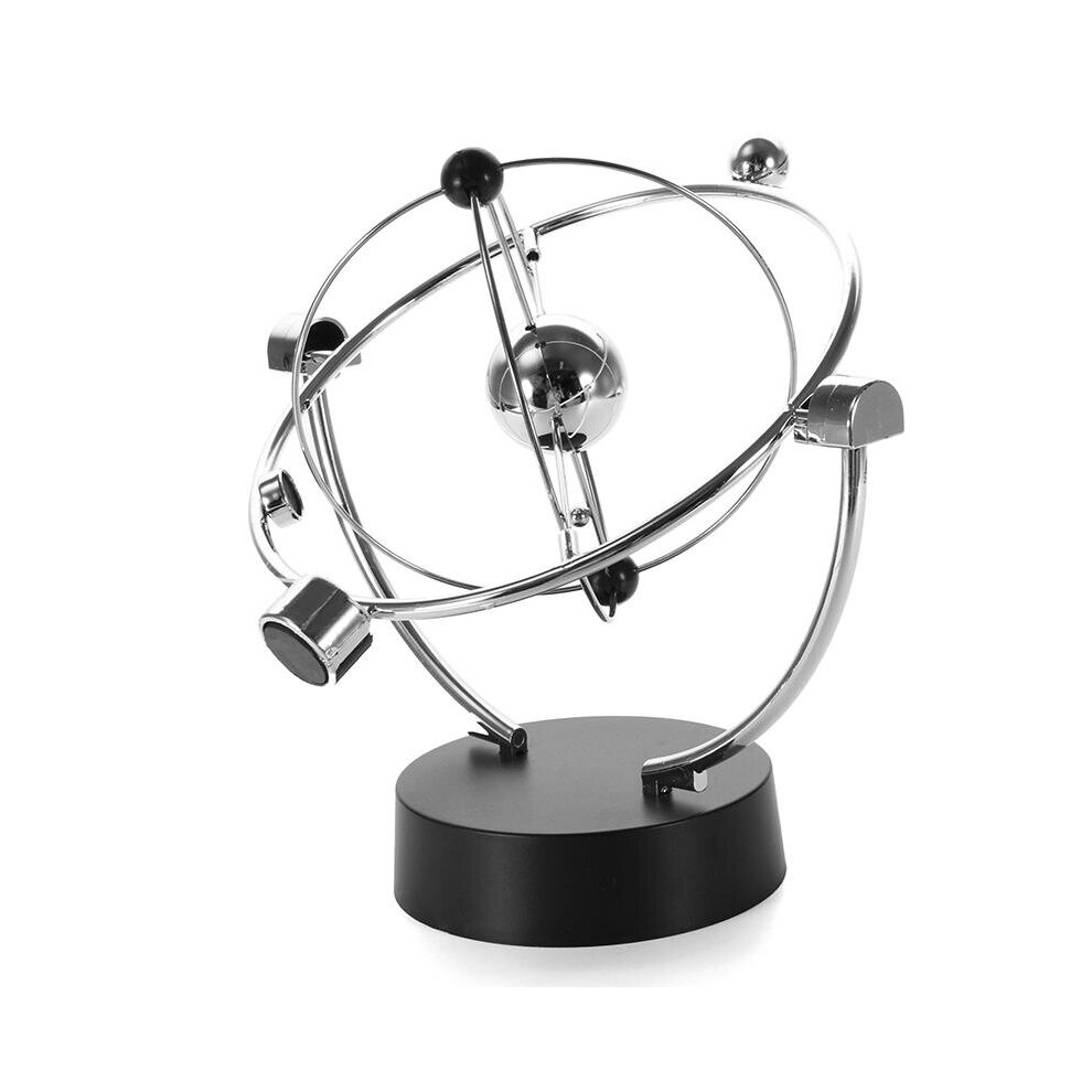 Silver Orbital Desk Decoration Celestial Pendulum