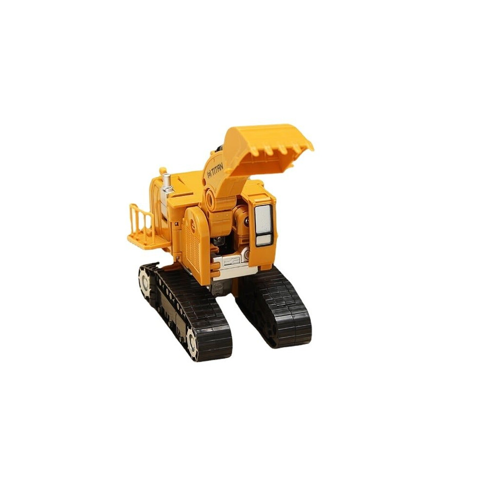 (Excavator) Metal Truck Hercules 5 In 1 Combination Robot Excavator Crane Vehicle Transformable Toys