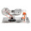 Stainless Mini Hot Air Stirling Engine Motor Model Educational Toy Kit 3