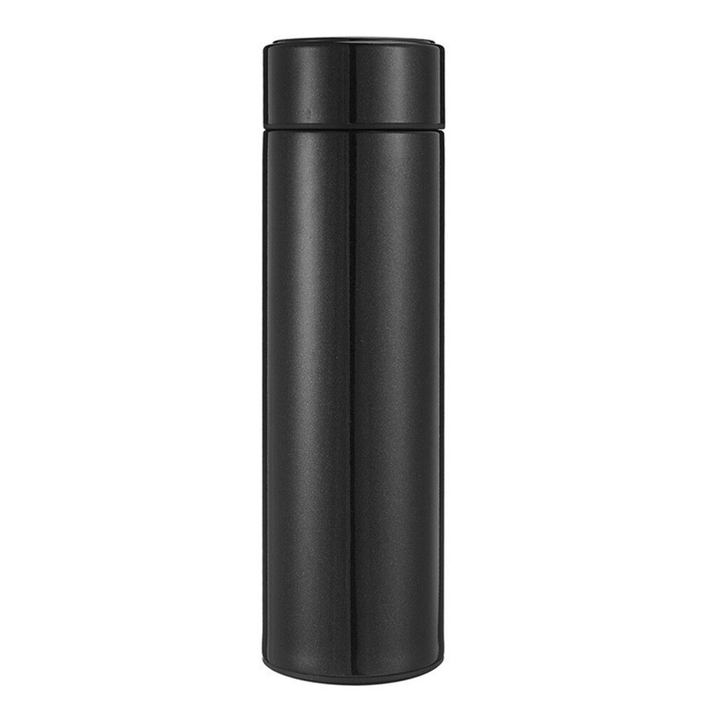 (Black) Car Cup with LED Temperature Display Stainless Steel Insulated Water Bottle Travel Modern Mug