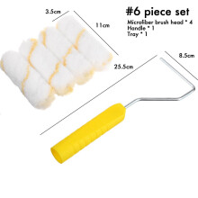 (6 Piece set) 5/6Pcs Paint Runner Pro Roller Brush Set Room Decorating Handle Tools Kits 4Inch