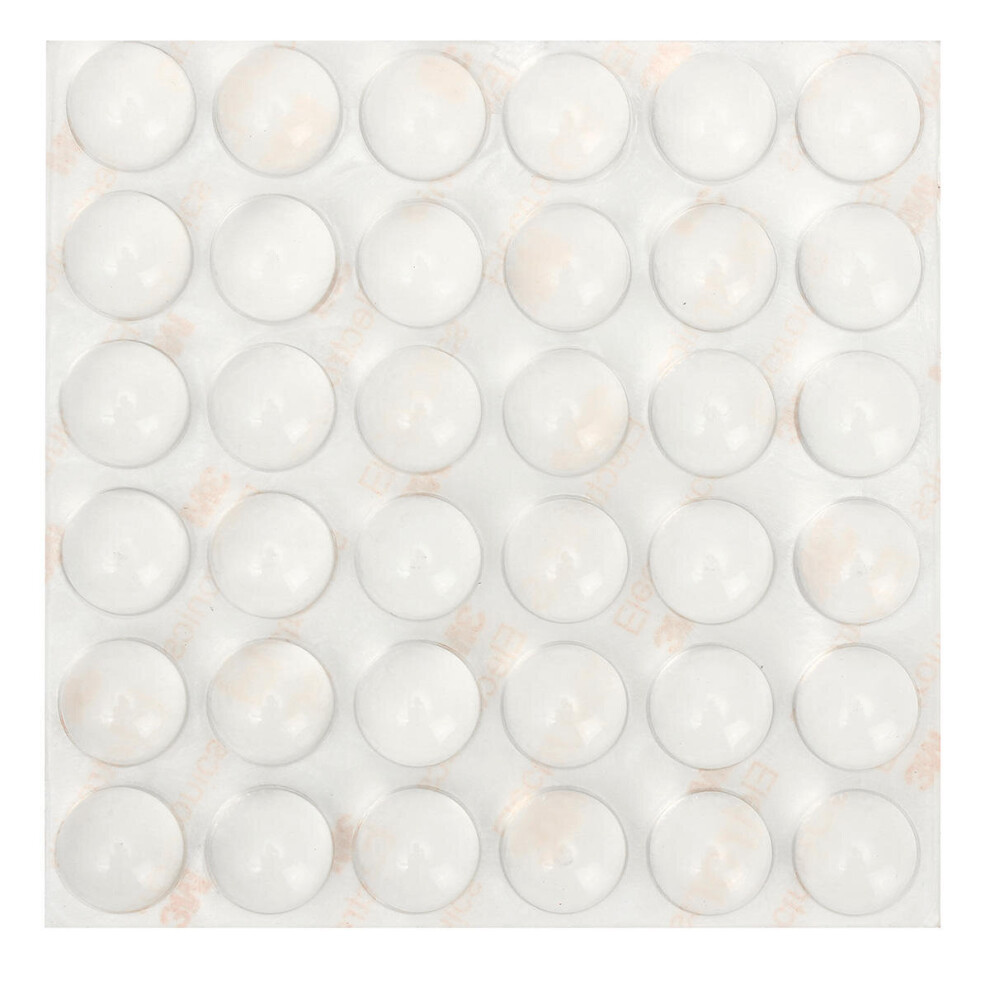 36Pcs Clear Rubber Feet Bumper Silicone Self-Adhesive Anti-Slip 1610Mm 3654659386595