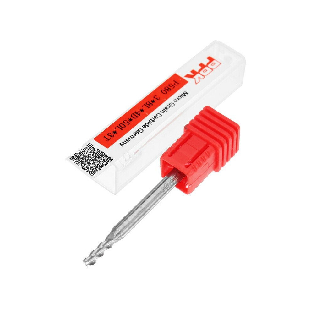 (3Mmx4mm) 1-8Mm Hrc58 3 Flutes End Mill Cutter Tungsten Carbide Cnc Milling Tool For Aluminum 6112211930817