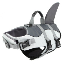 (L) Float Pet Life Jacket Dog Lifesaver Safety Shark Safe Vest Swimming Training