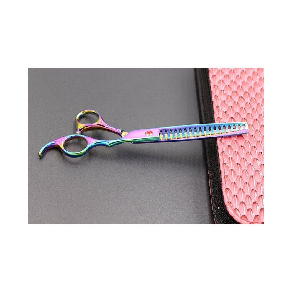 (multicolour) Multicolor Professional Pet Dog Scissors Stainless Steel Thinning Cutting Shears Cats Dogs Grooming Scissors Hair Trimming Tools