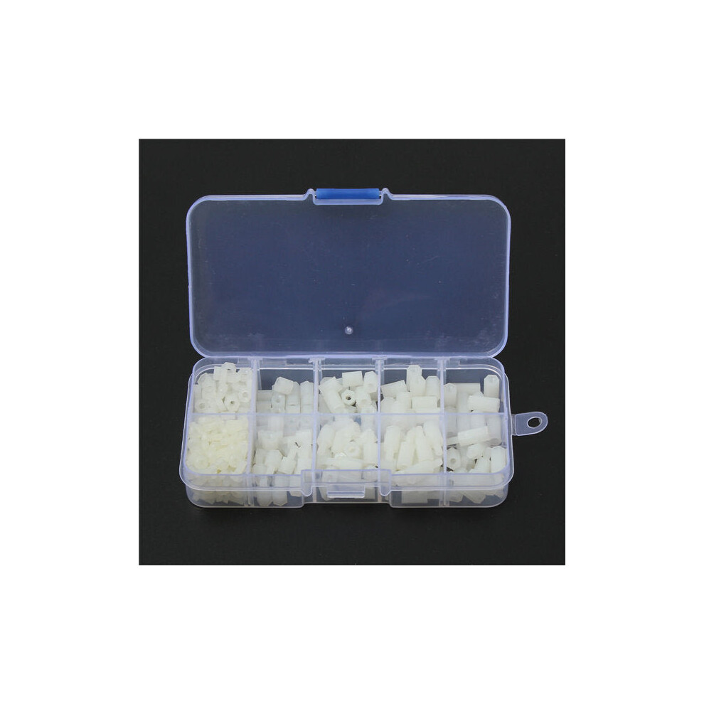 M3nh9 M3 Nylon Screw White Hex Screw Nut Nylon Pcb Standoff Assortment Kit 300Pcs 3654659458827