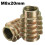 5Pcs M8x20mm Hex Drive Screw In Threaded Insert For Wood Type E 3