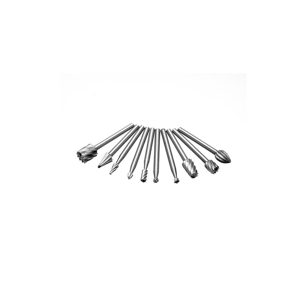 10Pcs 3Mm Shank Hss Router Bit Rotary Burr File Set Milling Drill Cutter For Woodworking 6112211920900