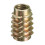 5Pcs M8x20mm Hex Drive Screw In Threaded Insert For Wood Type E 4