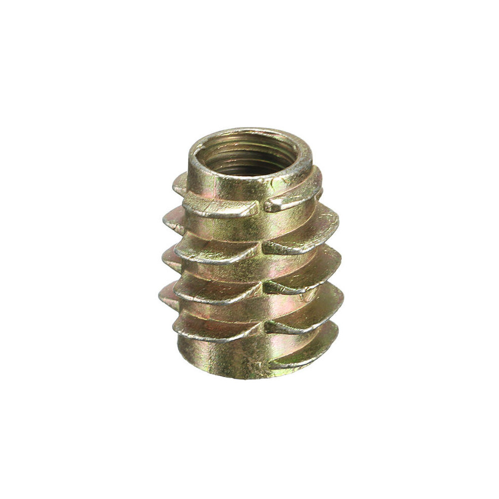 5Pcs M6x13mm Hex Drive Screw In Threaded Insert For Wood Type E