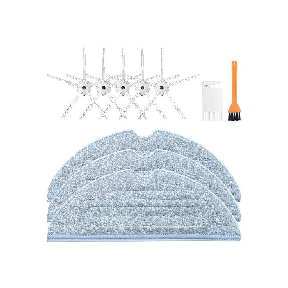 10pcs Replacements for Roborock S7 Vacuum Cleaner Parts Accessories Side Brushes*5 Mop Clothes*3 Cleaning Tools*2