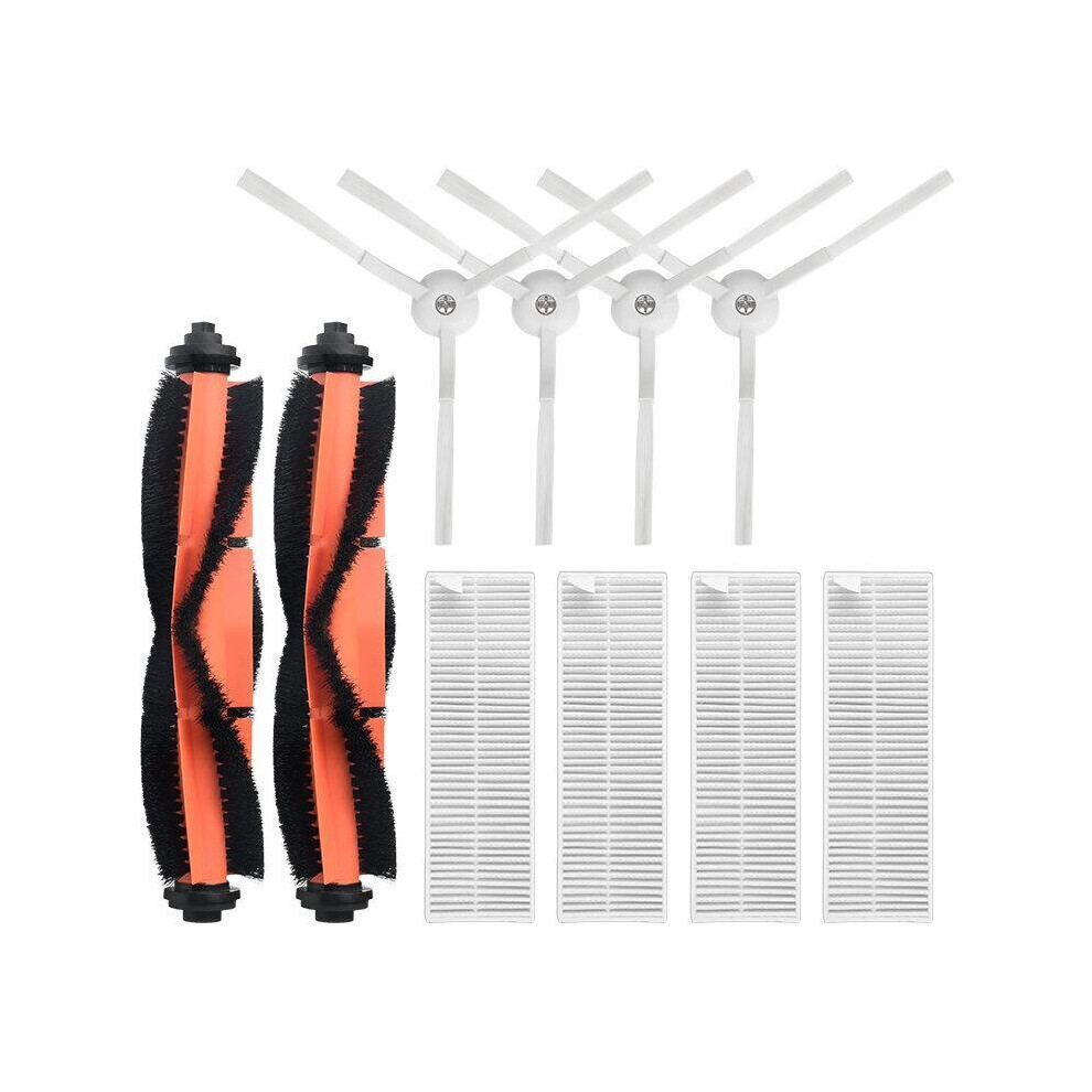 10pcs Replacements for Xiaomi Mijia G1 Vacuum Cleaner Parts Accessories Main Brushes*2 Side Brushes*4 HEPA Filters*4