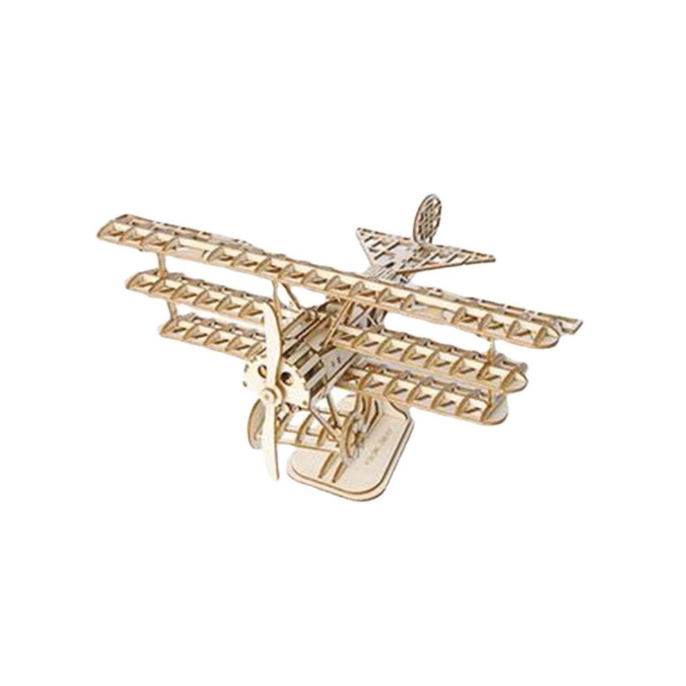 Robotime TG301 Airplane Creative 3D Puzzle Handmade DIY Wooden Assembled Desktop Decoration Toys-image-OPC-P9GNW66-NEW