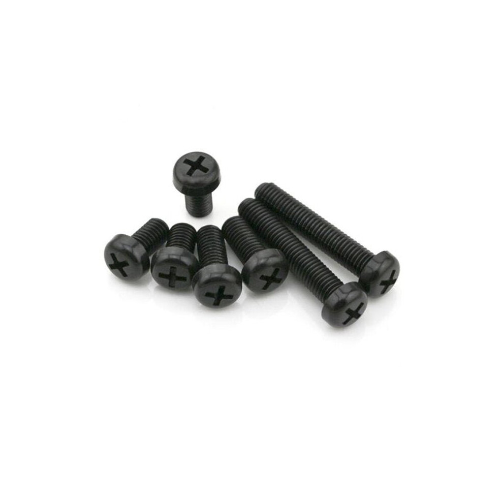 (25mm) M3NP1 50Pcs M3 Nylon Screw Bolt Black Round Phillips Screw Nut Nylon PCB Standoff Assortment 5-25mm