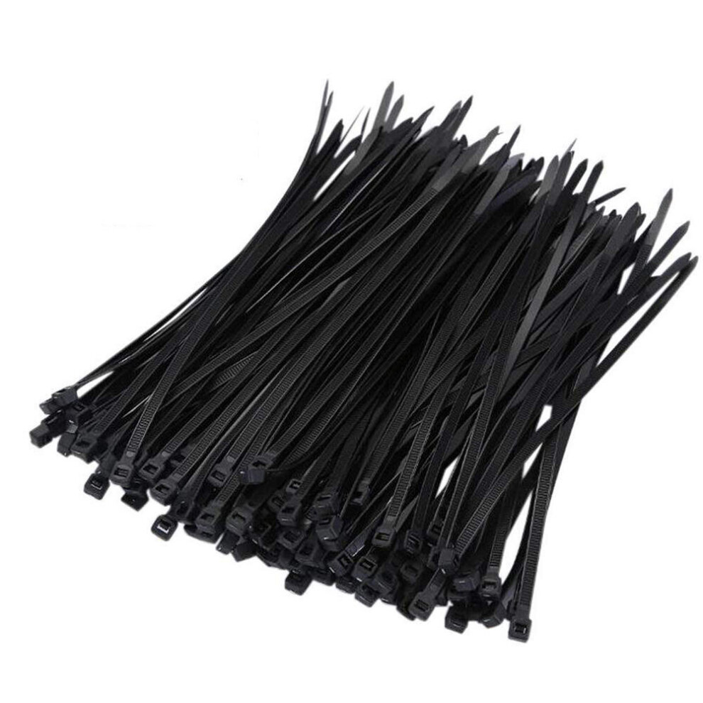 (White, 40cm) Nylon 250Pcs/500Pcs 6mm 15/20/25/30/35/40cm Black/White Nylon Self-locking Cable Tie Zip Ties Strong Tensile Strength