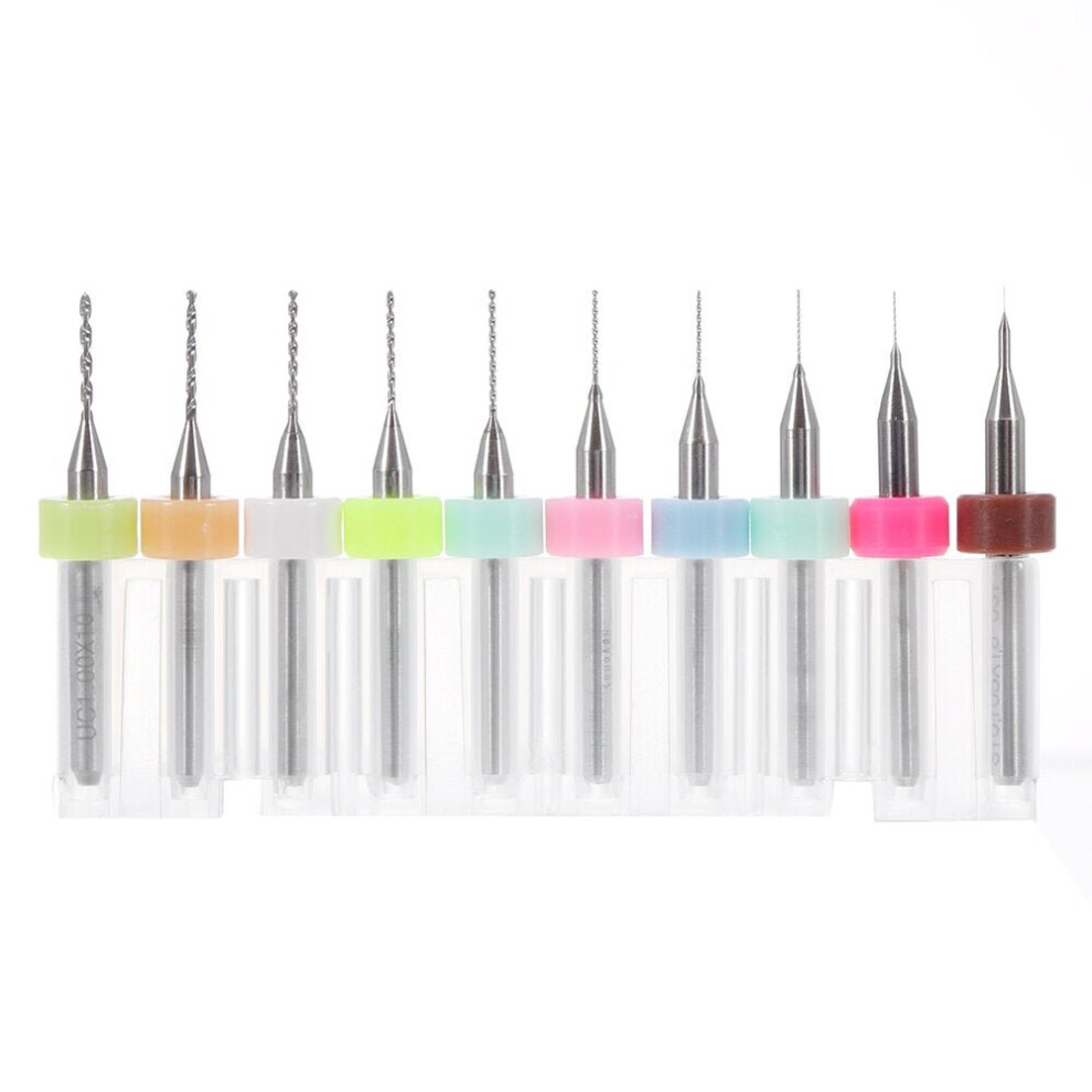 (0.1-1Mm) 10Pcs Tungsten Steel Hard Alloy Pcb Cnc Drill Bits For Circuit Boards Pcb 6112211916262