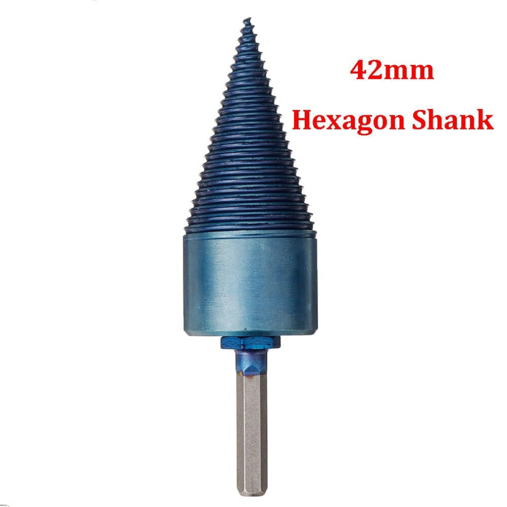 (42Mm Square Shank) 32/42Mm Nano Blue Coated Hss Firewood Splitter Drill Bit Wood Drilling Tools Chopper Breaker 6112211946641