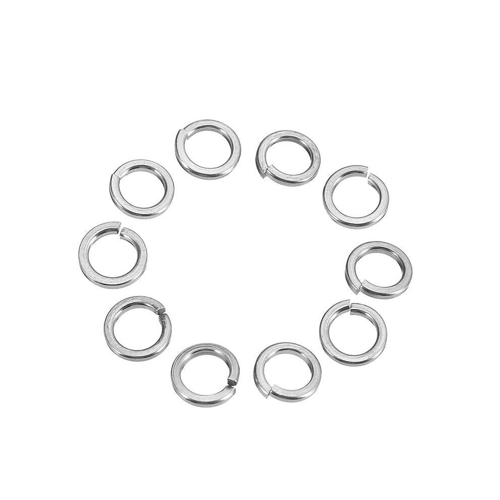 100Pcs M4 304 Stainless Steel Split Lock Washers Spring Washers