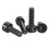 (Hex Socket Button Head) 300Pcs M3 Black Alloy Steel Allen Screw Bolt With Hex Nuts Washers Assortment 5