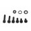 (Hex Socket Button Head) 300Pcs M3 Black Alloy Steel Allen Screw Bolt With Hex Nuts Washers Assortment 1