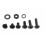 (Hex Socket Button Head) 300Pcs M3 Black Alloy Steel Allen Screw Bolt With Hex Nuts Washers Assortment 6