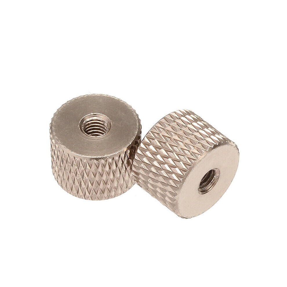 (Grey) 10Pcs M3 Knurled Thumb Nut Thread Grommet Gasket Washer Spacer Multi-color Aluminum Alloy