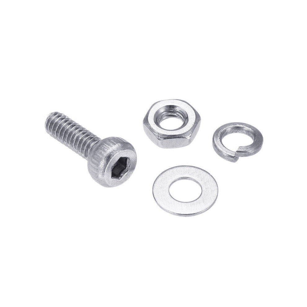 (Cap Head) 600Pcs M2 304 Stainless Steel Hex Socket Capbuttonflat Head Screw Washer Nut Kit 3654659020215