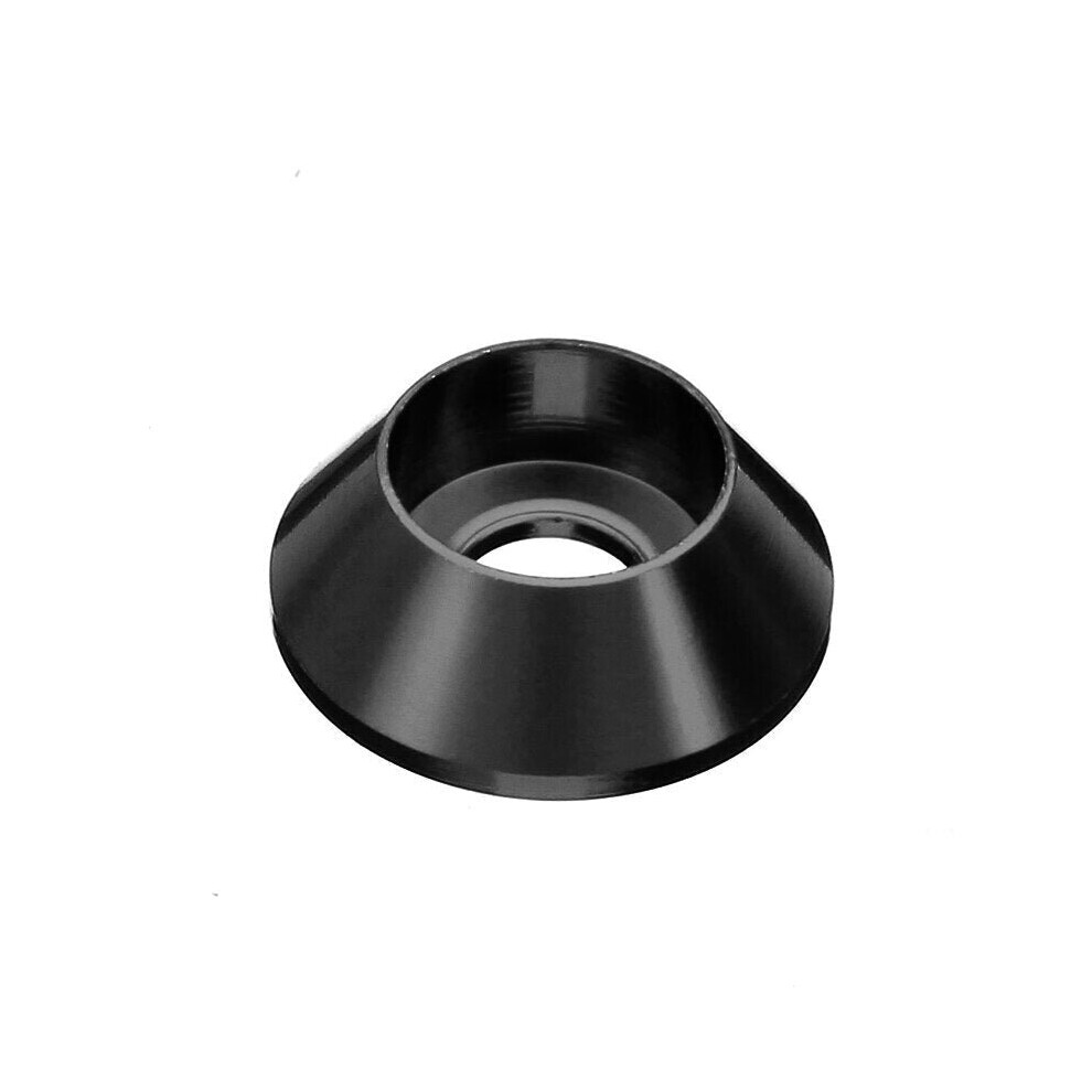 (Black) 10Pcs M3 Cup Head Hex Screw Gasket Washer Nuts Aluminum Alloy Multicolor