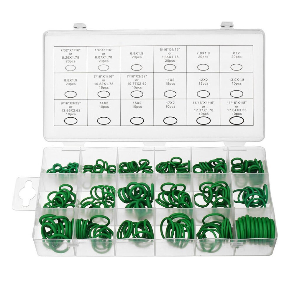 270Pcs Green Nitrile Rubber O-Ring Tap Washer Gasket Set Seal Metric Assortment Plumbing Kit