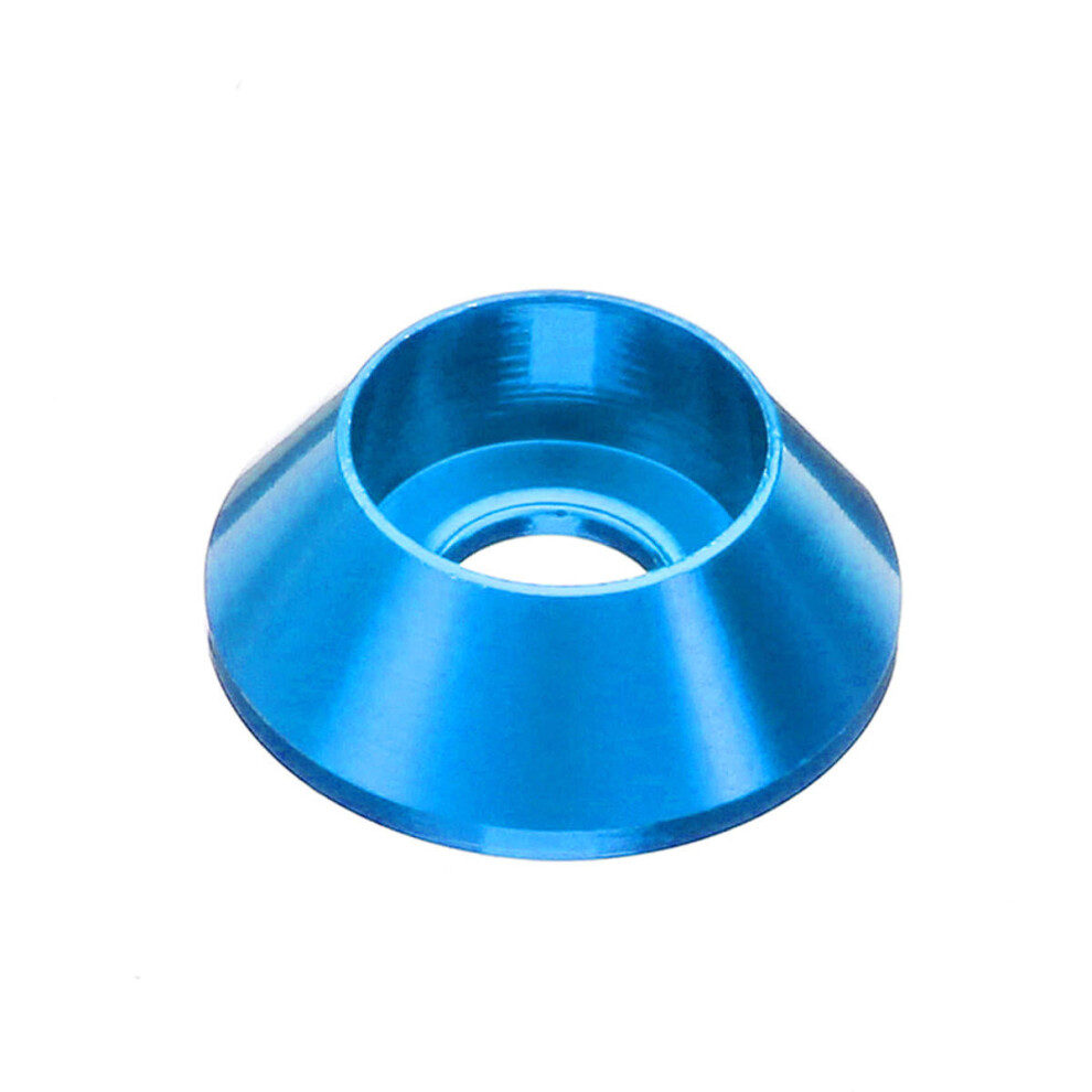 (Sky Blue) 10Pcs M6 Cup Head Hex Screw Gasket Washer Nuts Aluminum Alloy Multicolor