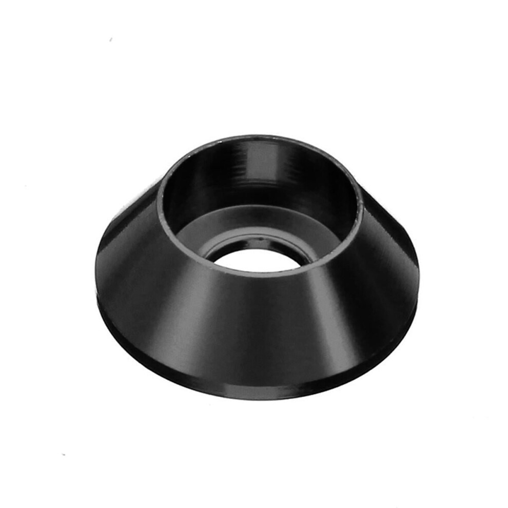 (Black) 10Pcs M6 Cup Head Hex Screw Gasket Washer Nuts Aluminum Alloy Multicolor